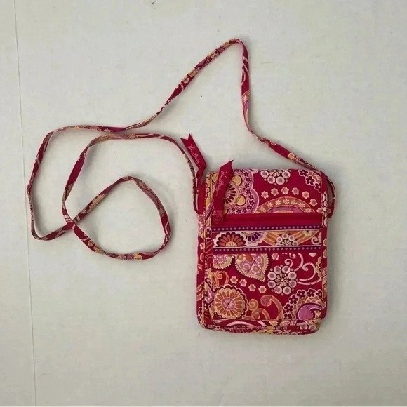 Vera Bradley Shoulder Crossbody Purse Raspberry Fizz (Retired) - Picture 1 of 10